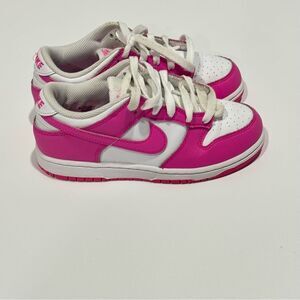 Nike Dunk Low GS Shoes Big Kids Girls SZ 2Y White Pink